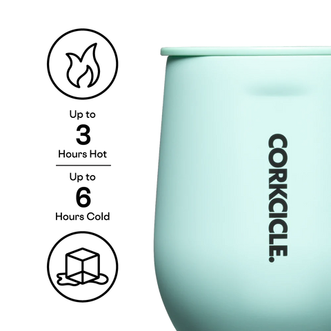 Corkcicle - Neon Lights Stemless Wine Glass - Sun Soaked Teal