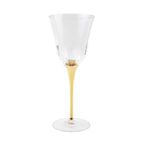Vietri - Optical Gold Stem Water Glass