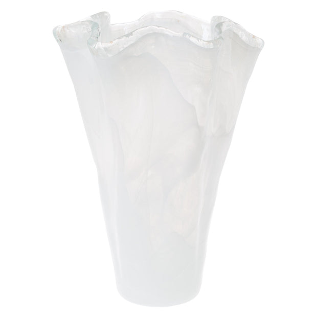 Vietri - Onda Glass Large Vase - White