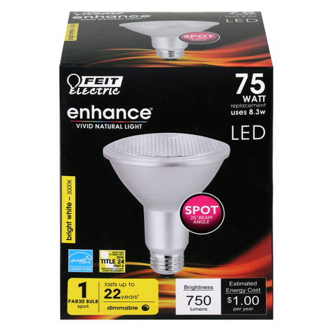 FEIT Electric Enhance PAR30 E26 (Medium) LED Bulb Bright White 75 Watt Equivalence 1 pk