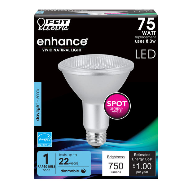 FEIT Electric Enhance PAR30 E26 (Medium) LED Bulb Daylight 75 Watt Equivalence 1 pk