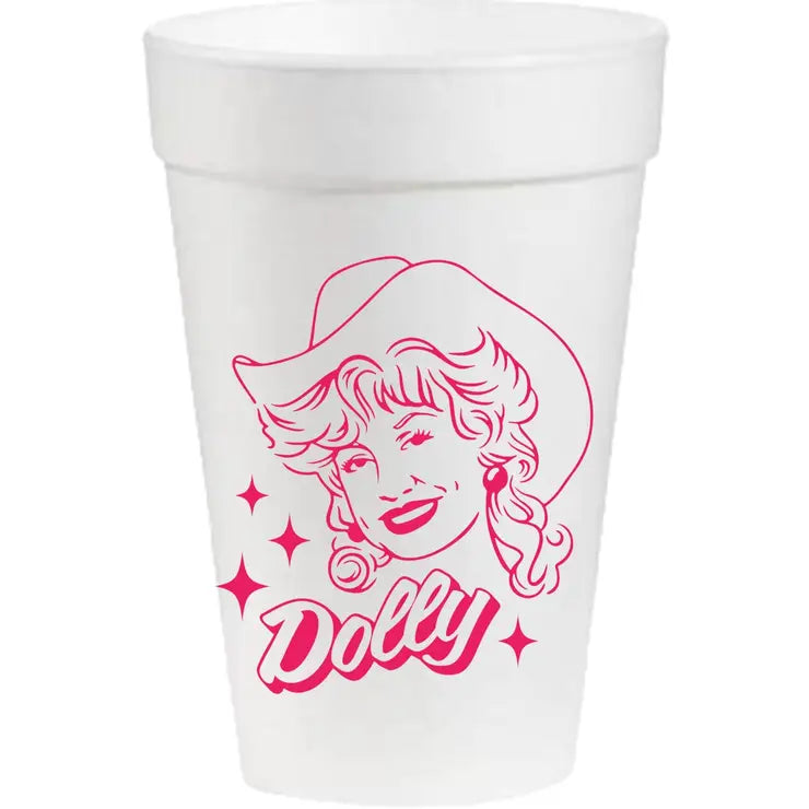Dolly Parton Styrofoam Cups