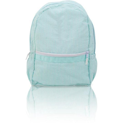 Seersucker Backpack - Aqua