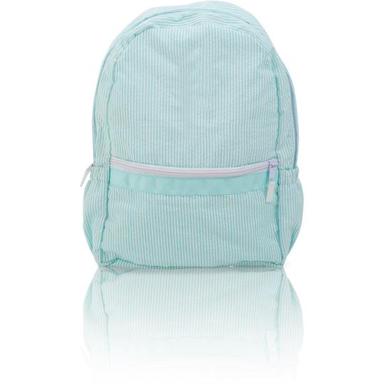 Mint Kids Backpack - Grey Seersucker
