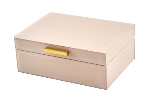 Pink Jewelry Box with Gold Handle