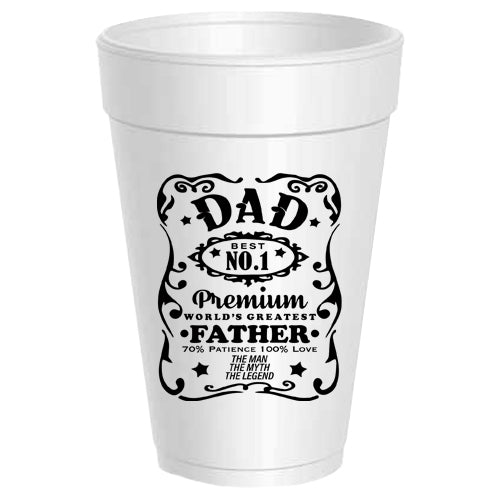 Premium Dad Styrofoam Cup