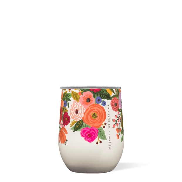 Corckcicle - Rifle Paper Co. Insulated Stemless - Garden Party Cream