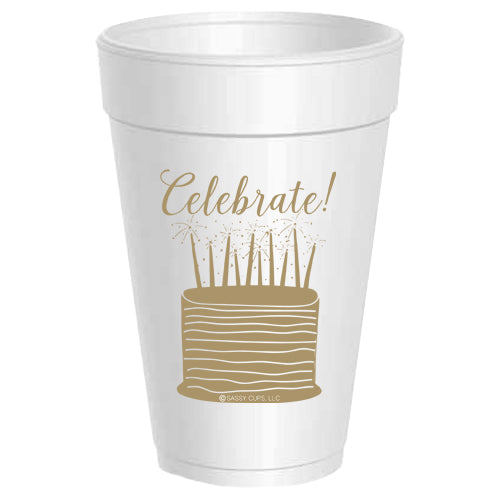 Celebrate Cake Styrofoam Cups