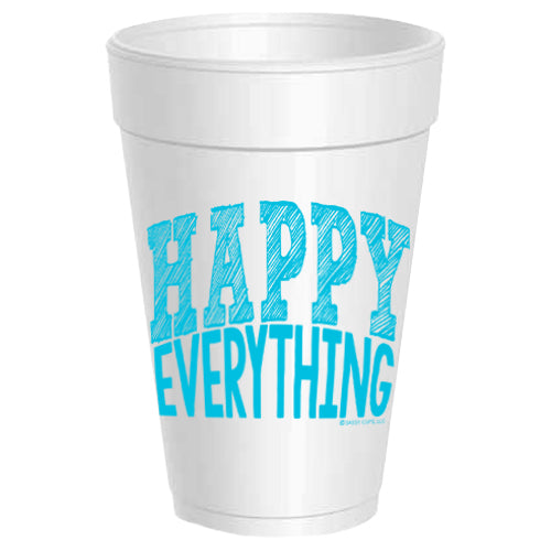 Happy Everything Styrofoam Cups