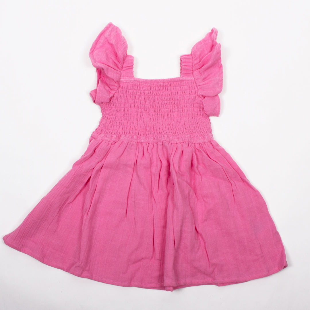 Girl's Smocked Cover Up Dress - Pink