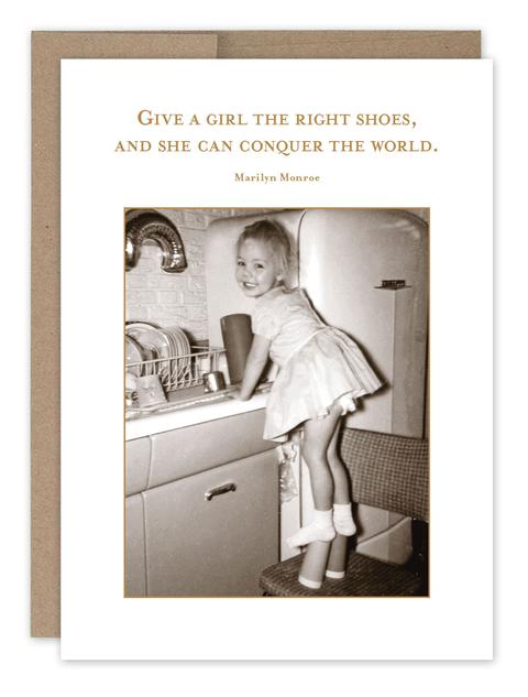 Give A Girl Shoes Greeting Card