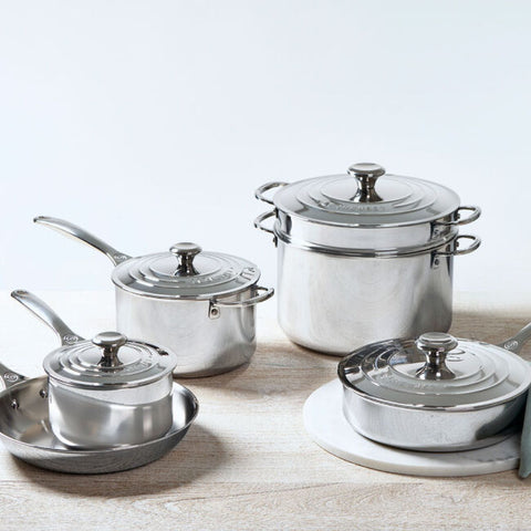 Le Creuset - Stainless Steel 10-Piece Cookware Set