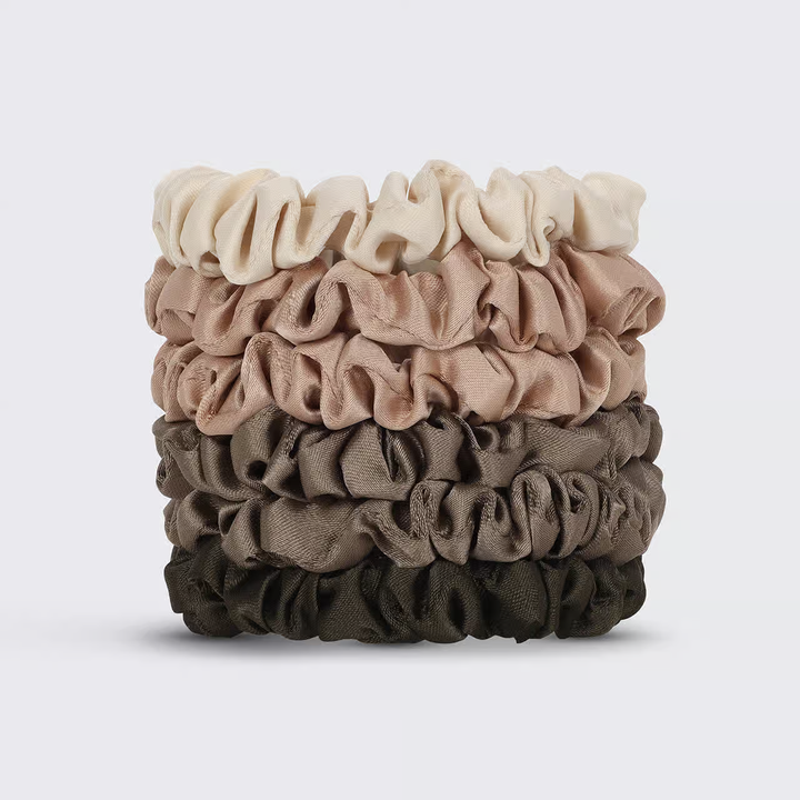Kitsch Ultra-Petite Satin Scrunchies Eucalyptus
