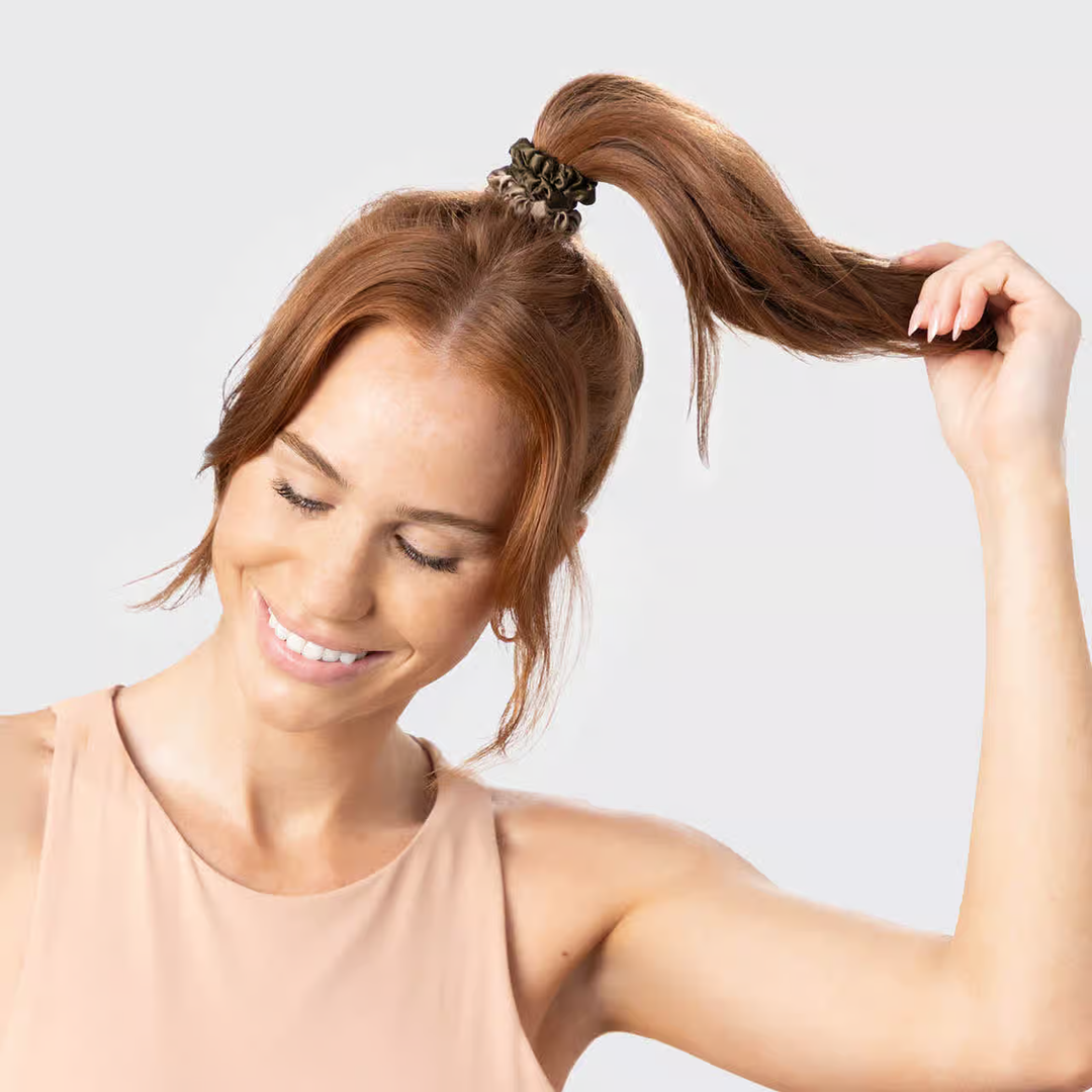 Kitsch Ultra-Petite Satin Scrunchies Eucalyptus