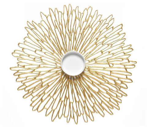 Chilewich - Bloom Round Placemat - Gold