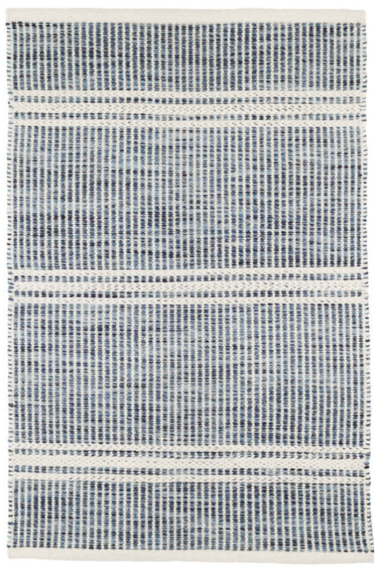 Dash & Albert - Malta Blue Woven Wool Rug - 2x3