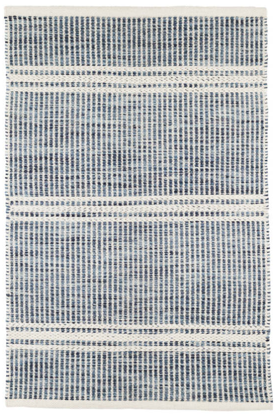 Dash & Albert Malta Blue Woven Wool Rug 2x3 Sunset & Co.