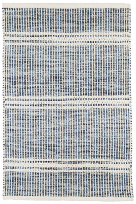 Dash & Albert Malta Blue Woven Wool Rug - 2x3
