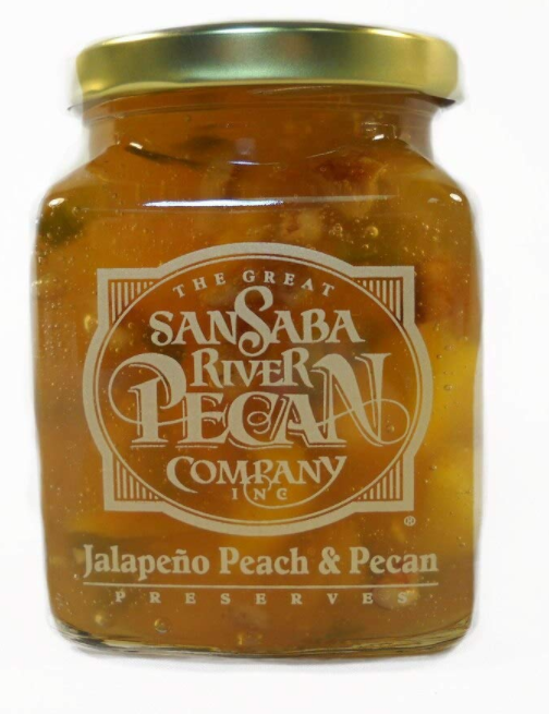 San Saba River Pecan Company Jalapeno Peach Pecan Preserves