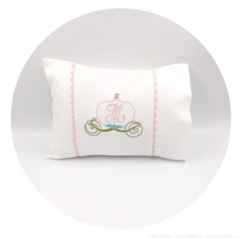 Baby Pique Pillowcase - Baby Pink Trim