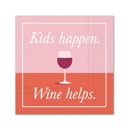 Kids Happen Wine Helps Beverage Napkins