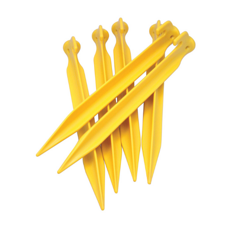 Yellow Tent Pegs