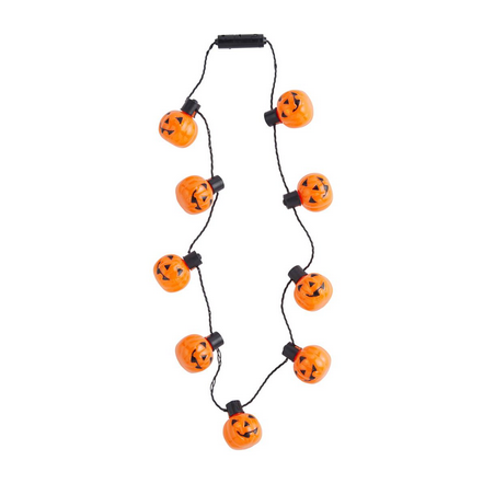 Light-Up Jack-O-Lantern Necklace