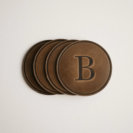 Clayton & Crume Monogrammed Circle Coasters