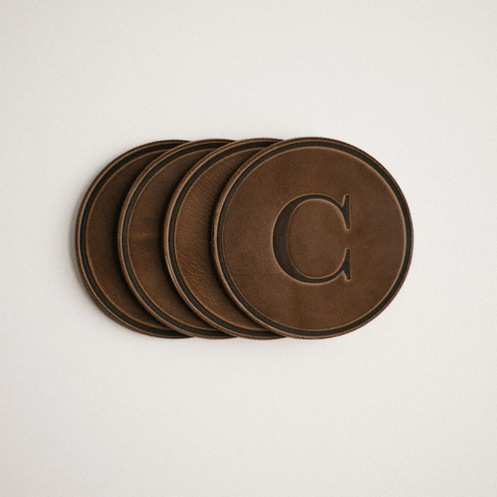 Clayton & Crume Monogrammed Circle Coasters