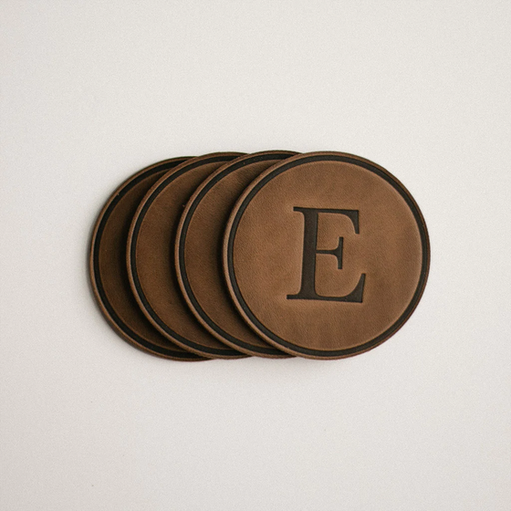Clayton & Crume Monogrammed Circle Coasters