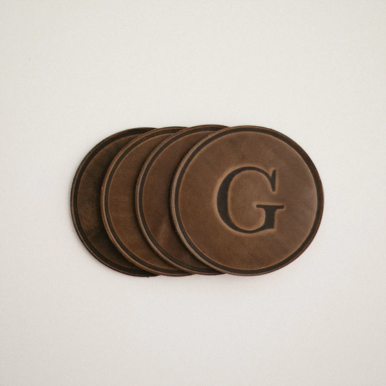 Clayton & Crume Monogrammed Circle Coasters