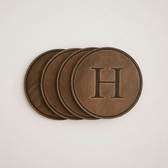 Clayton & Crume Monogrammed Circle Coasters
