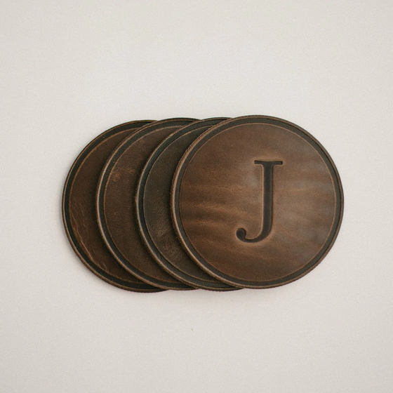 Clayton & Crume Monogrammed Circle Coasters