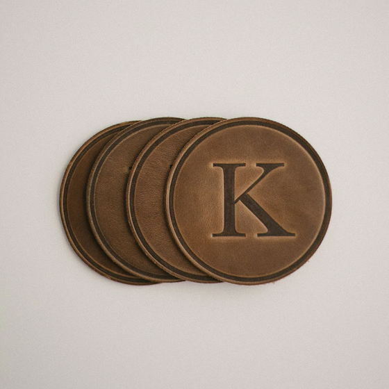 Clayton & Crume Monogrammed Circle Coasters