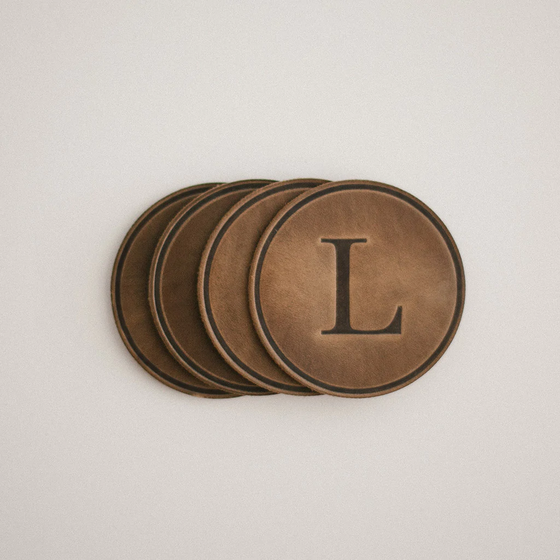 Clayton & Crume Monogrammed Circle Coasters