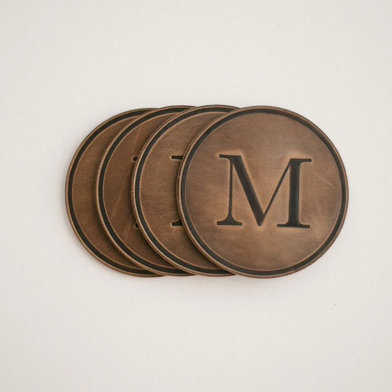 Clayton & Crume Monogrammed Circle Coasters