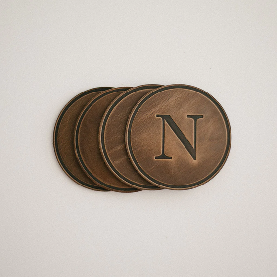 Clayton & Crume Monogrammed Circle Coasters