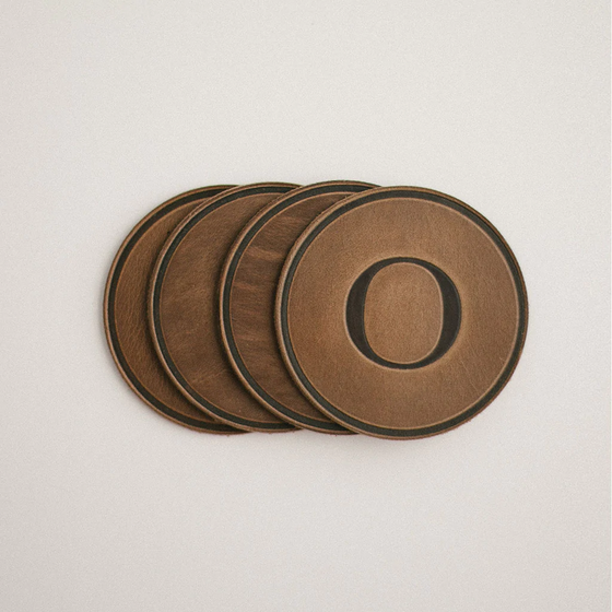 Clayton & Crume Monogrammed Circle Coasters