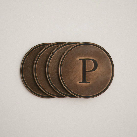 Clayton & Crume Monogrammed Circle Coasters