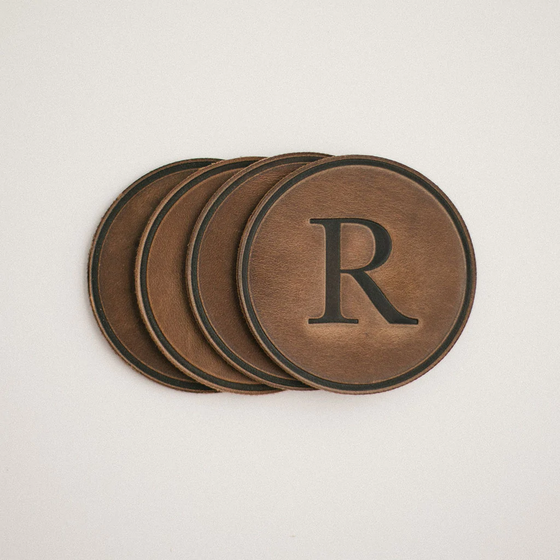 Clayton & Crume Monogrammed Circle Coasters