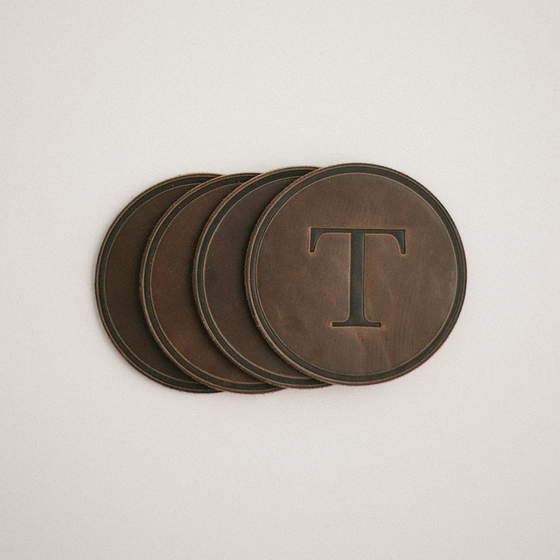 Clayton & Crume Monogrammed Circle Coasters