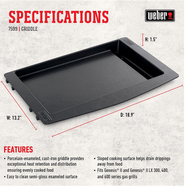 Weber Griddle Genesis II 300/400/600 series