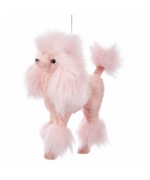 Plush Pink Poodle Ornament