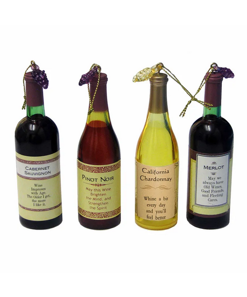 Kurt Adler Acrylic Wine Bottle Ornament