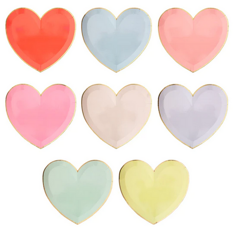 Meri Meri - Party Palette Heart Large Plates