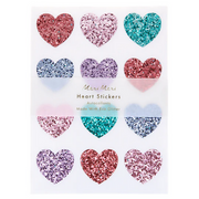 Meri Meri - Rainbow Glitter Heart Stickers