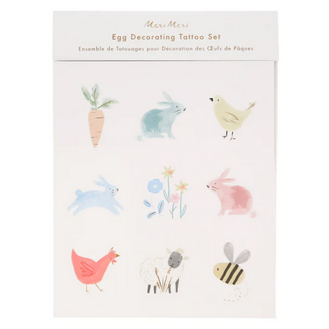 Meri Meri - Spring Bunny Egg Decorating Tattoo Kit