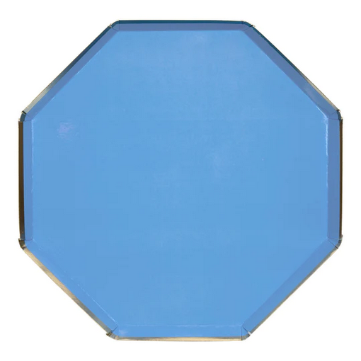 Meri Meri - Bright Blue Octagon Shaped Dinner Plates