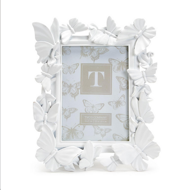 White Butterfly Photo Frame