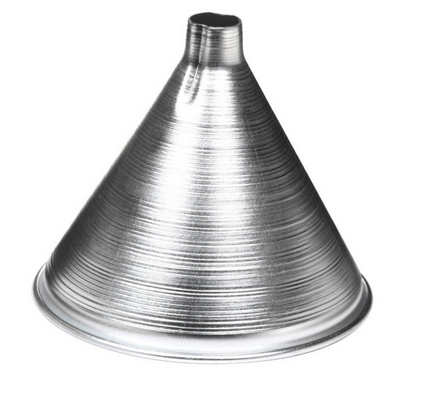Harold Import - 1/2-Pint Silver Aluminum Funnel